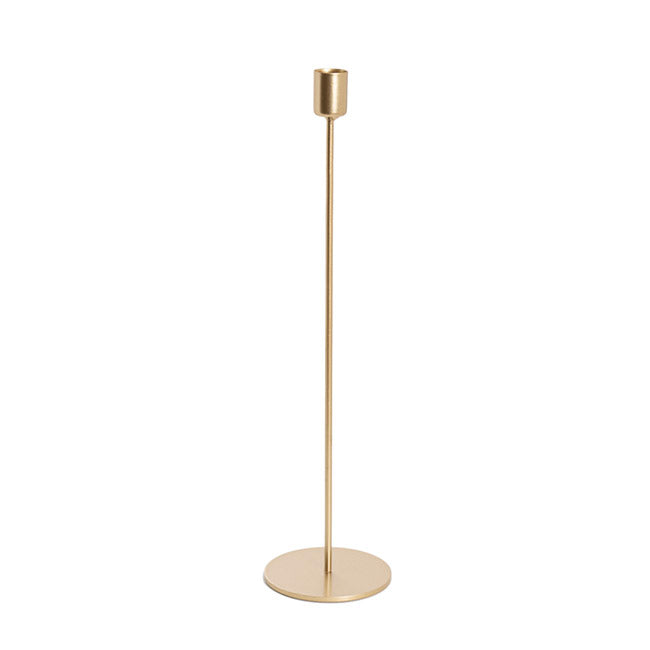 Single Metal Taper Candle Holders Gold (8.8x35cmH)