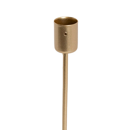 Single Metal Taper Candle Holders Gold (8.8x35cmH)