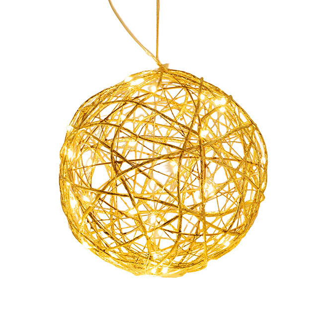 Glowing Ball LED Gold (20cmD)