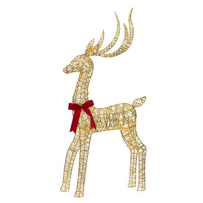 Glowing Reindeer LED Gold (119cmH)