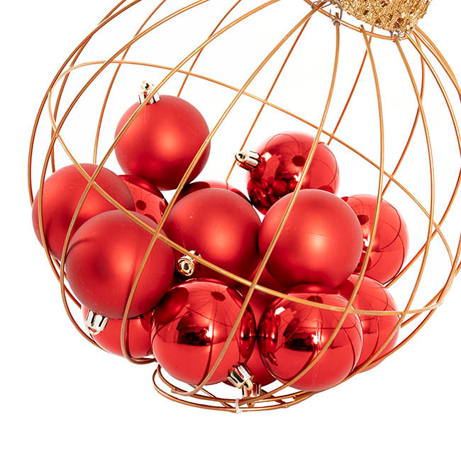 Large Bauble Ornament Dark Red (25cmD)