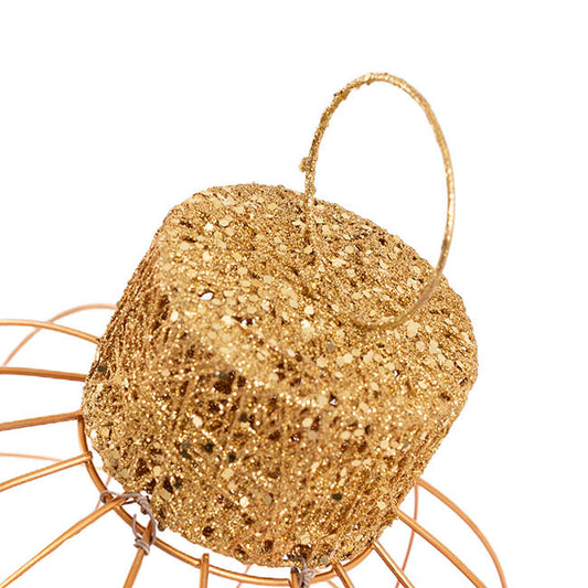 Large Bauble Ornament Champagne Gold (25cmD)