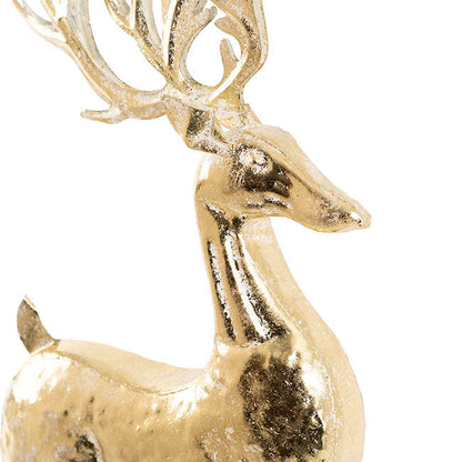 Standing Reindeer Metal Gold (27x10x54cmH)