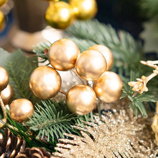 Mini Berry Picks Pack 24 Gold (2cmDx9cmH)