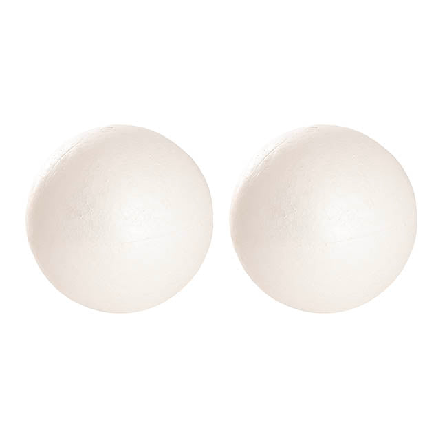 Polystyrene Ball Large Pack 2 White (15cmD)
