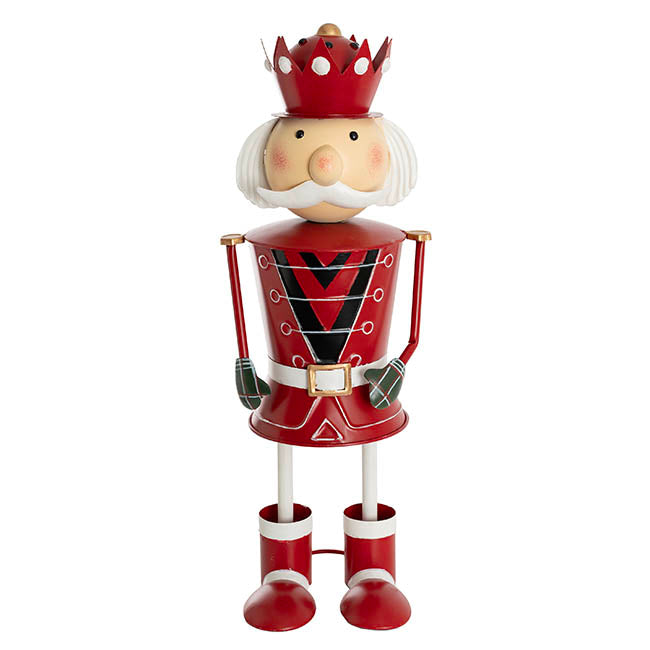 Standing Metal Nutcracker Red (21.5x20x59cmH)