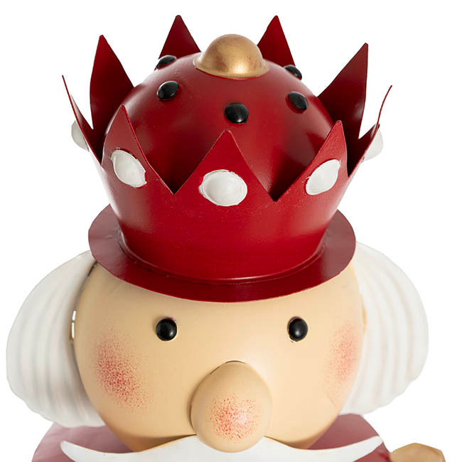 Standing Metal Nutcracker Red (21.5x20x59cmH)