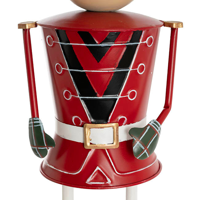 Standing Metal Nutcracker Red (21.5x20x59cmH)