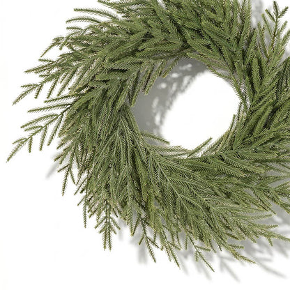 Norway Spruce Pine Wreath Real Touch Green (50cmD)
