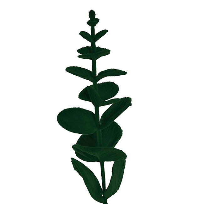 Eucalyptus Spray Flocked Green (62cmH)