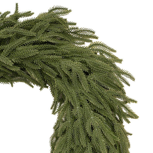 Norway Spruce Pine Wreath Real Touch Green (80cmD)