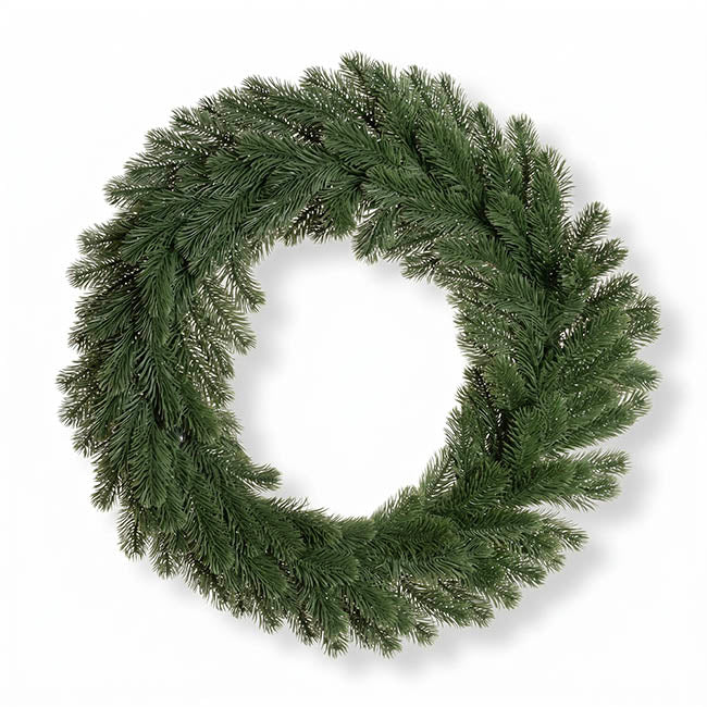 Forest Pine Wreath Real Touch Green (55cmD)