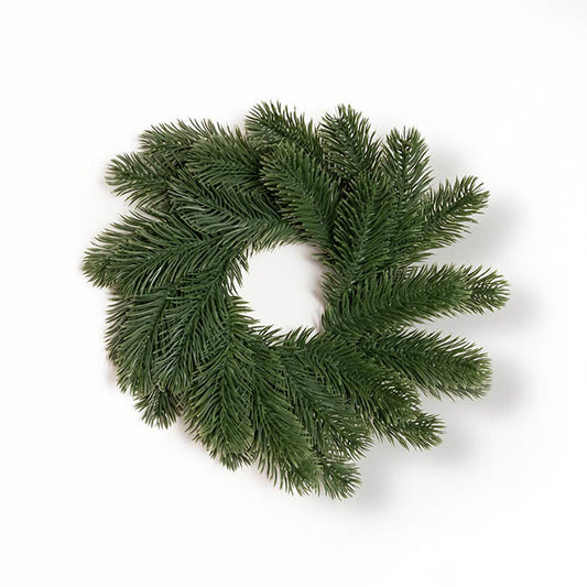Forest Pine Wreath Real Touch Green (25cmD)