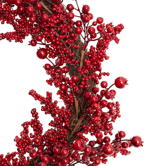 Festive Mixed Berry Wreath Red (60cmD)