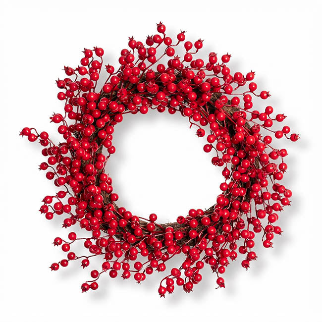 Lush Berry Wreath Red (45cmD)