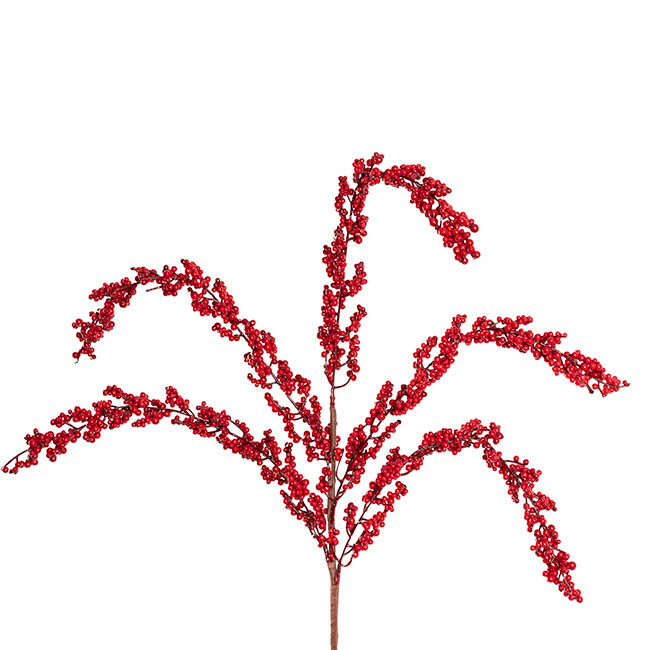 Lush Mini Berry Spray Red (84cmH)
