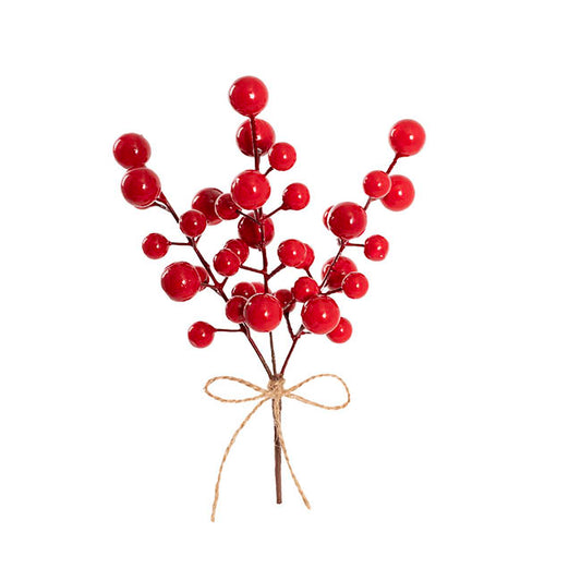 Festive Berry Picks Pack 6 Red (22cmH)