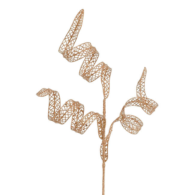 Shimmering Swirly Glitter Spray Champagne Gold (51cmH)