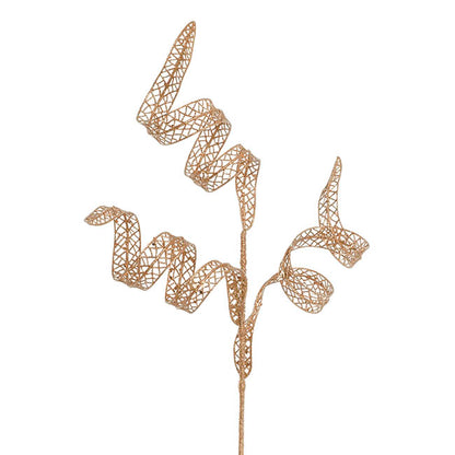 Shimmering Swirly Glitter Spray Champagne Gold (51cmH)