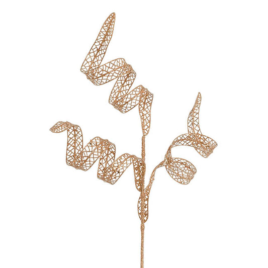 Shimmering Swirly Glitter Spray Champagne Gold (51cmH)