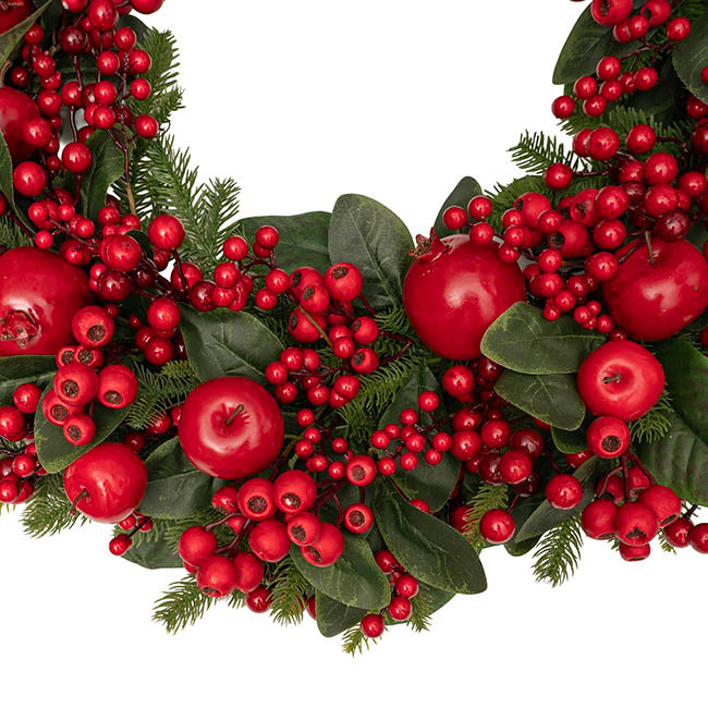 Pomegranate Berry Pine Large Wreath Red (91cmD)