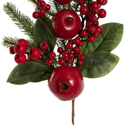 Pomegranate Berry Pine Spray Red (65cmH)