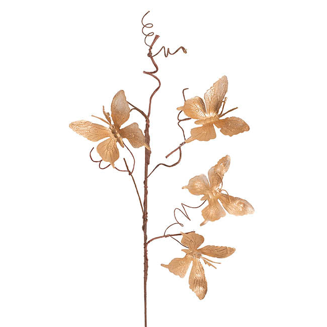 Butterfly Twig Branch Spray Gold (60cmH)