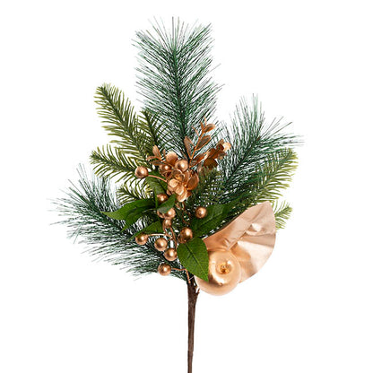 Gold Apple Berry Pine Spray Green (56cmH)