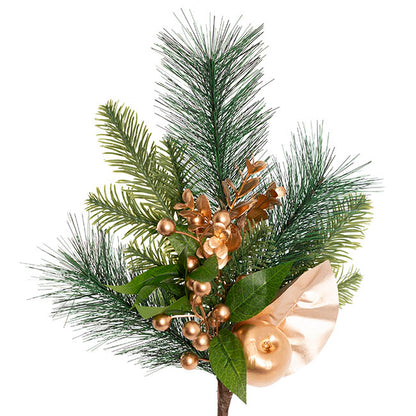 Gold Apple Berry Pine Spray Green (56cmH)