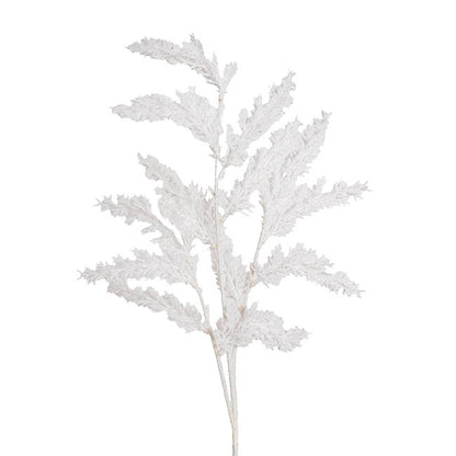 Cedar Pine Spray Flocked White (77cmH)