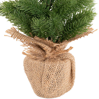 Forest Pine Table Top Tree Potted Jute Green (31cmH)