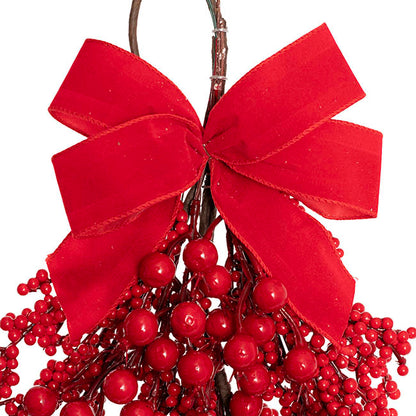 Festive Mixed Berry Teardrop Swag Red (45cmH)