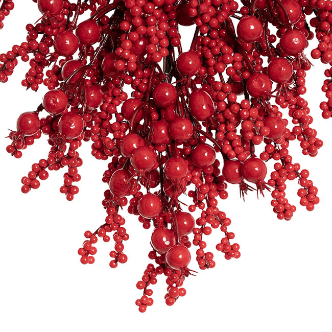 Festive Mixed Berry Teardrop Swag Red (45cmH)