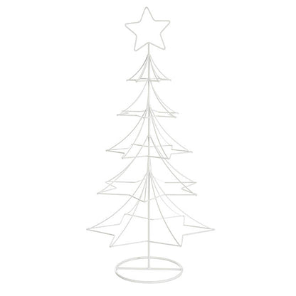 Metal Star Table Top Tree White (30x60cmH)