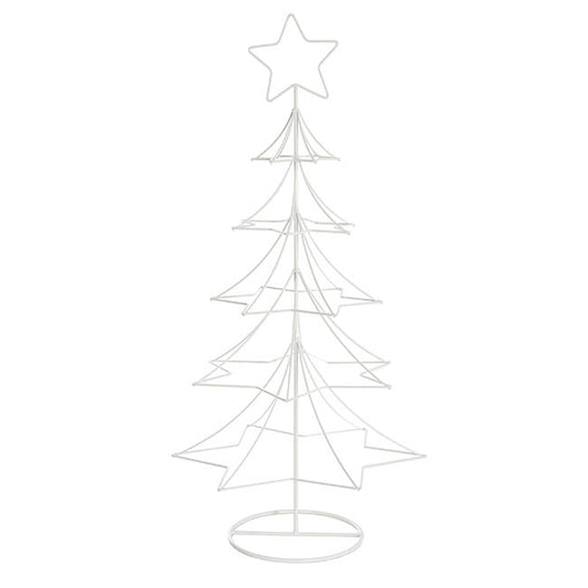 Metal Star Table Top Tree White (30x60cmH)