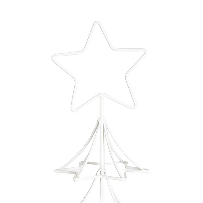Metal Star Table Top Tree White (30x60cmH)