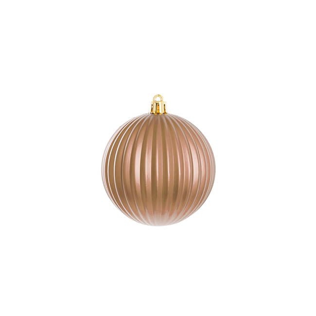 Decorative Assorted Hanging Baubles Set 24 Rose Gold (8cmD)