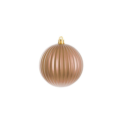 Decorative Assorted Hanging Baubles Set 24 Rose Gold (8cmD)