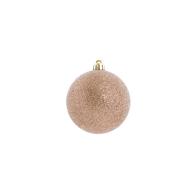 Decorative Assorted Hanging Baubles Set 24 Rose Gold (8cmD)