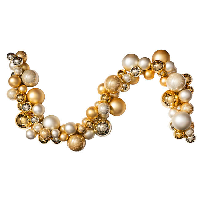 Elegant Bauble Garland Champagne & Gold (180cmL)