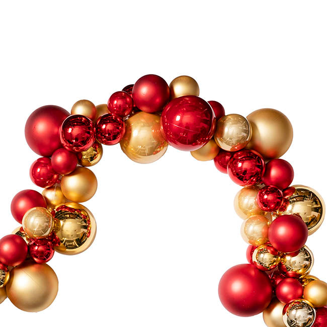 Elegant Bauble Garland Red & Gold (180cmL)