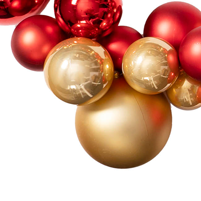 Elegant Bauble Garland Red & Gold (180cmL)