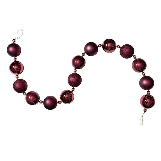 Decorative Bauble Garland Plum (180cmL)