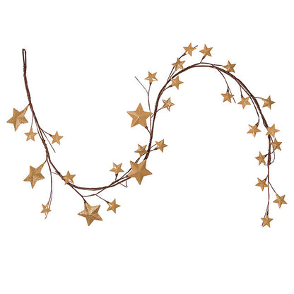 Metal Star Garland Champagne Gold (117cmL)