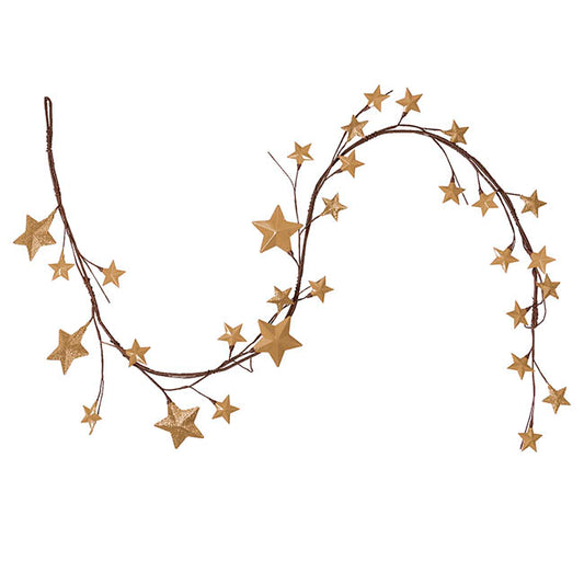 Metal Star Garland Champagne Gold (117cmL)