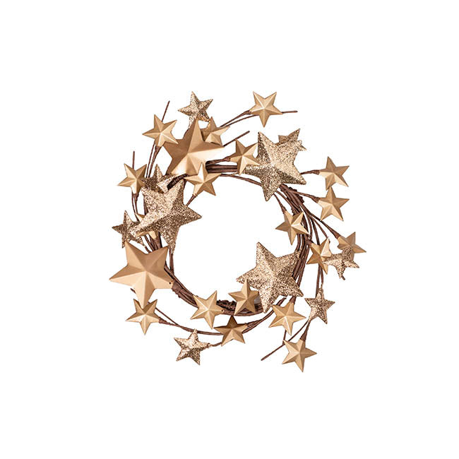 Metal Star Garland Champagne Gold (117cmL)