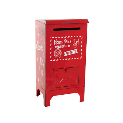 Santa's Mail Box Metal Red (26.5x22x53.5cmH)