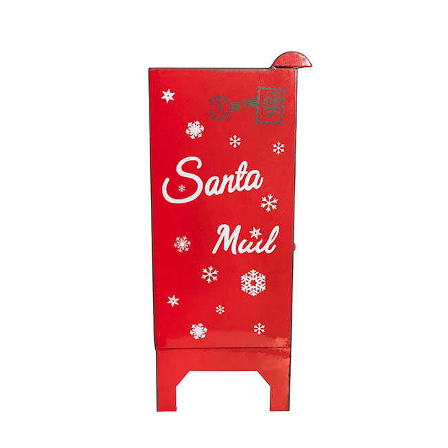 Santa's Mail Box Metal Red (26.5x22x53.5cmH)