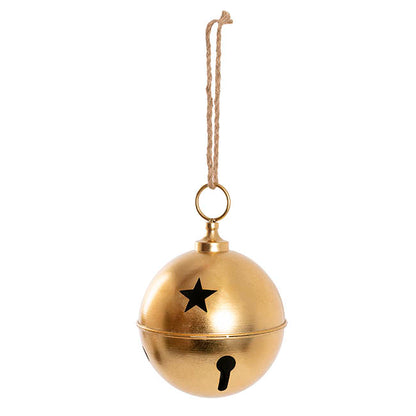 Giant Hanging Christmas Star Bells Gold (21x34.5cmH)