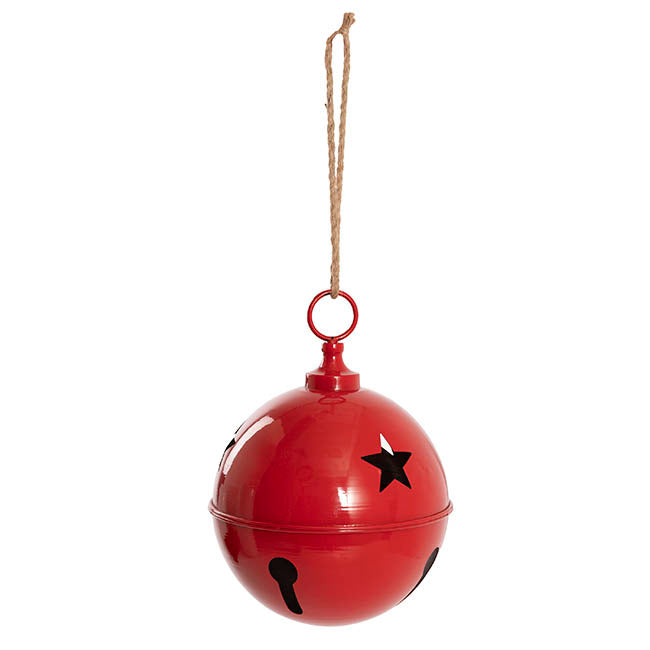 Giant Hanging Christmas Star Bells Red (21x34.5cm)